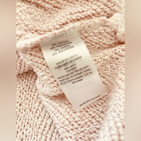 Faherty Seabrook French Terry Pullover Hoodie Womens Size L Poncho Light Pink - Picture 7 of 8